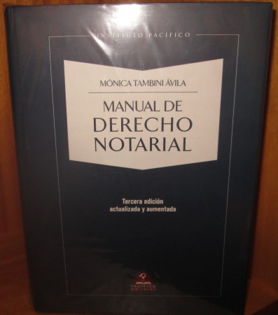 Manual de Derecho Notarial Tambini Avila Pacifico Ediciones 